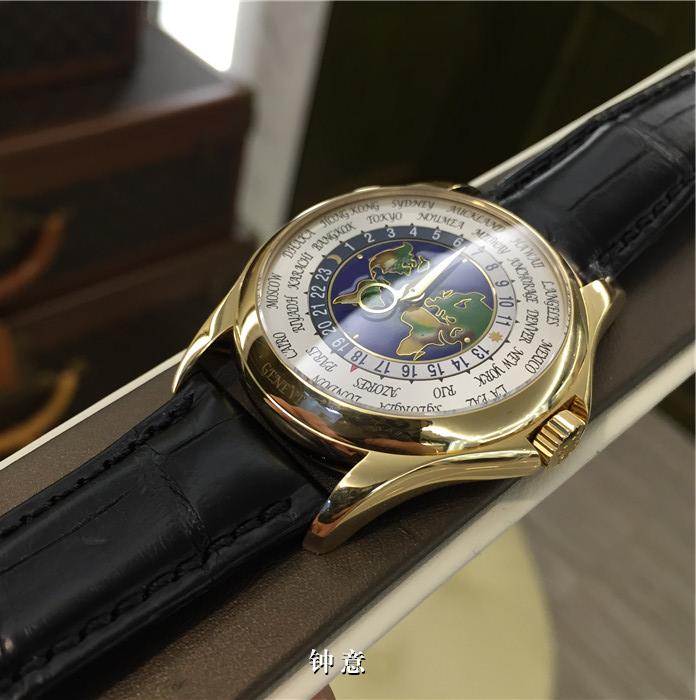 PATEK PHILIPPE百达翡丽 复杂功能系列，5131J。World Time世界时间，18K黄金，39.5毫米表径，蓝宝石水晶透盖，240 HU自动上弦机械腕表，24 个时区的 24 小时与昼/夜显示。掐丝珐琅面地图世界时，专柜停产一表难求的抢手货，多少人为了这块珐琅小地图夜不能寐，2手都超公价，参考佳士得和苏富比的拍卖成交价，不含15%佣金，2010年1160000港币，2013年1360000港币！真正传承之选！ 二手单表。